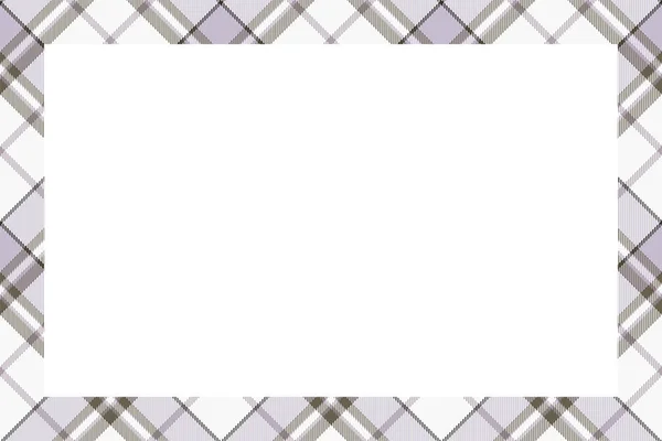 Vintage frame vector. Scottish border pattern retro style. Tarta — Stock Vector