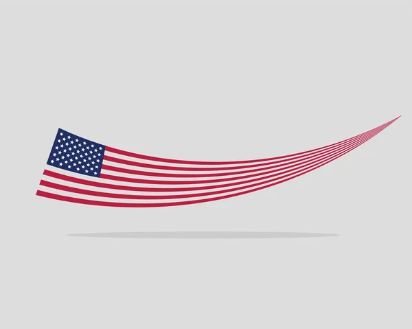 Вектор флага США. Символ Соединенных Штатов Америки в современном стиле. A — стоковый вектор