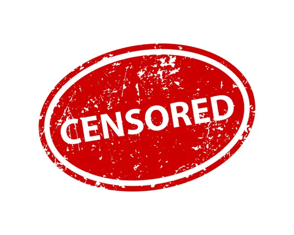 Censored sign sticker. Stamp vector texture. — Stock Vector