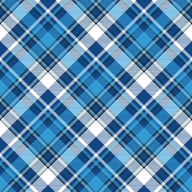 Ayrıca mavi ekoseli desensiz desen tasarladı.