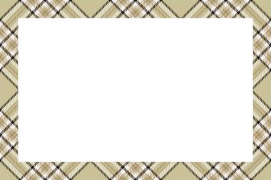 Vintage çerçeve vektörü. İskoç sınır deseni retro tarzı. Tarta