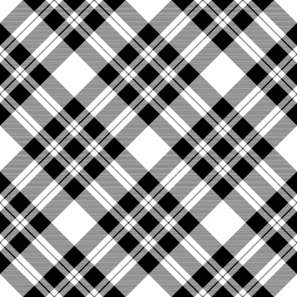 체크 대각선 텍스처 블랙 화이트 완벽 한 패턴 — 스톡 벡터