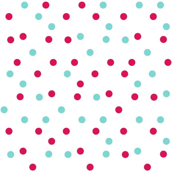 Klassieke baby kleur achtergrond willekeurige stippen polka naadloze patroon — Stockvector