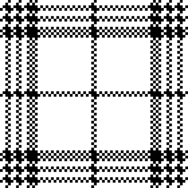 Simple pixel check noir blanc motif sans couture — Image vectorielle
