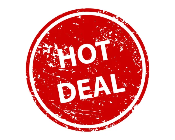 Hot Deal Stempelvektortextur. Gummiklischeeabdruck. Web oder Pri — Stockvektor