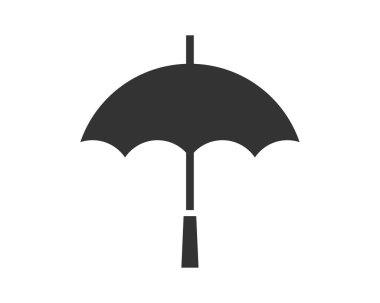 Şemsiye simgesi vektörü. Yağmurdan korunma. Sigorta com için kavram