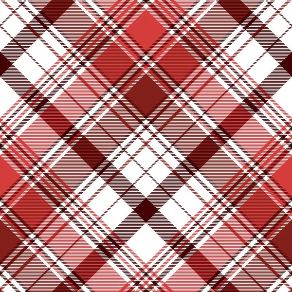Rojo abstracto cheque textil patrón sin costura — Vector de stock