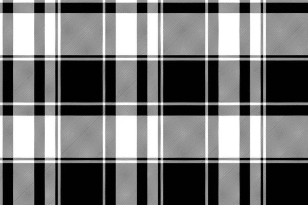 Tartan preto padrão sem costura branco —  Vetores de Stock