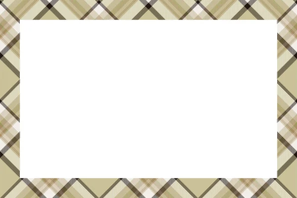 Vintage frame vector. Scottish border pattern retro style. Tarta — Stock Vector