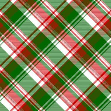 Yeşil kırmızı parlak kontrol kumaş dokusu pürüzsüz desen