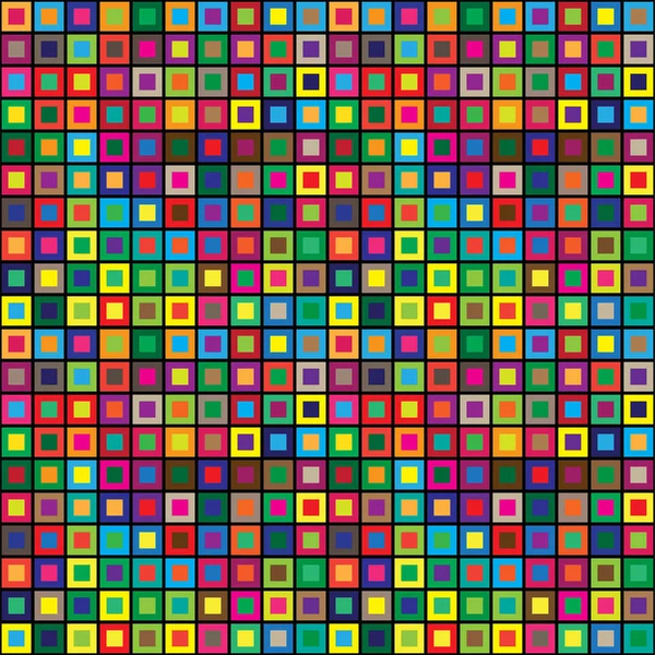 Abstrakt färgad fyrkantig modern sömlös mönster — Stock vektor