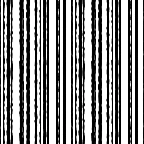 Black white striped rough grunge seamless pattern — Stock Vector