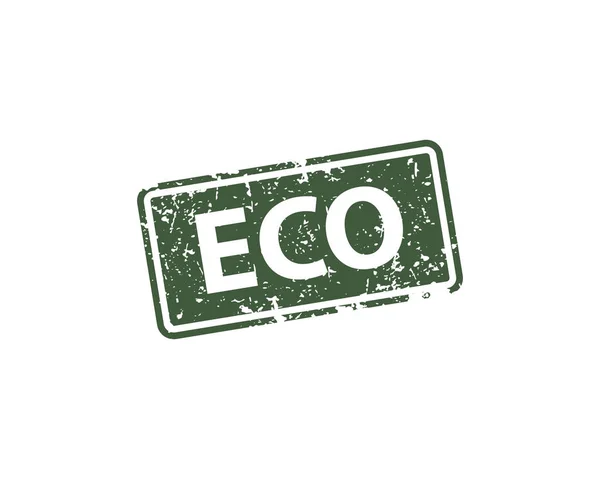 Eco stempel vector textuur. Rubber cliché afdruk. Web of print de — Stockvector