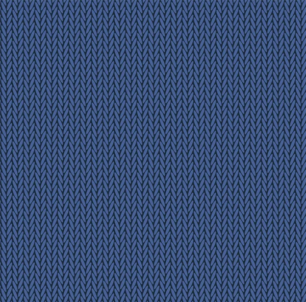 针织纹理蓝色. 矢量无缝图案面料。 Knittin — 图库矢量图片
