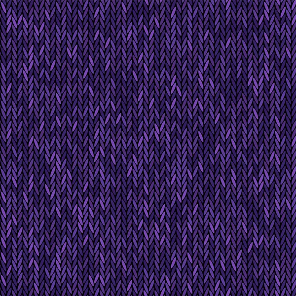 Pletená textura melanže fialové barvy. Vektorový bezešvý vzor fabri — Stockový vektor