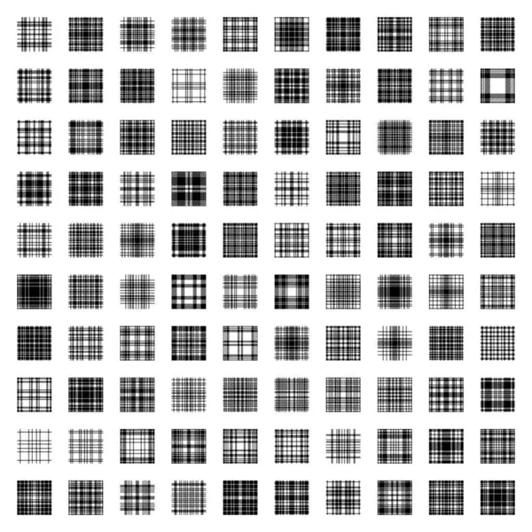 Mega uppsättning av hundra ursprungliga och unika vektor sömlös patt — Stock vektor