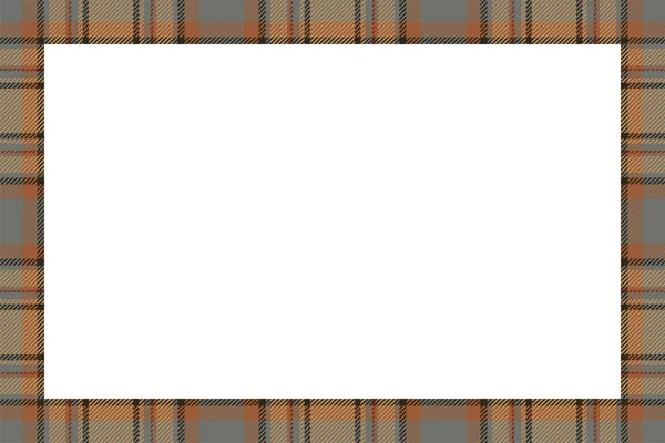 Vintage frame vector. Scottish border pattern retro style. Tarta — Stock Vector