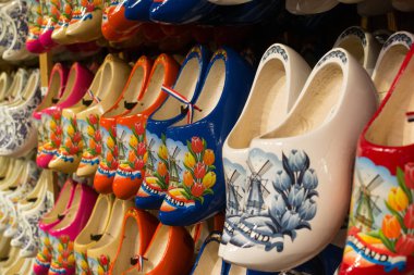 Zaanse Schans, Hollanda - Klompen, clog Dutch ahşap ayakkabılar