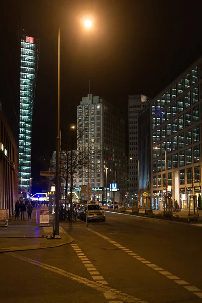 Βερολίνο, Γερμανία νυχτερινή πόλη — Φωτογραφία Αρχείου
