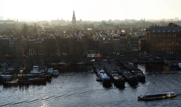 Amsterdam, Holandia - widok panoramy miasta — Zdjęcie stockowe