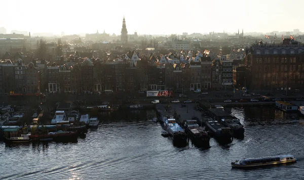 Amsterdam, Niederlande - Blick von oben auf das Stadtpanorama — Stockfoto