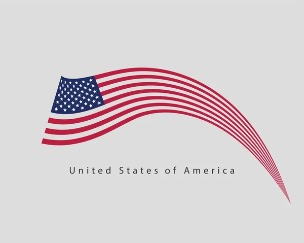 Вектор флага США. Символ Соединенных Штатов Америки в современном стиле. A — стоковый вектор