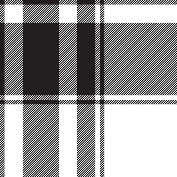 Textura de la tela patrón sin costura de color blanco negro — Vector de stock