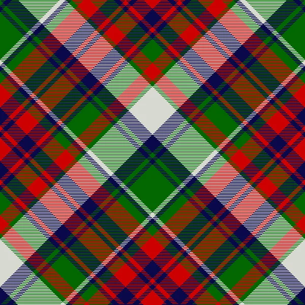 Tartan vert tissu rouge texture motif sans couture — Image vectorielle