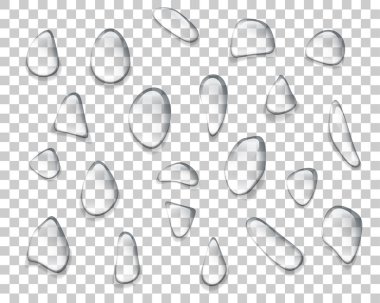 Arkaplanda gerçekçi su damlası izole edildi.