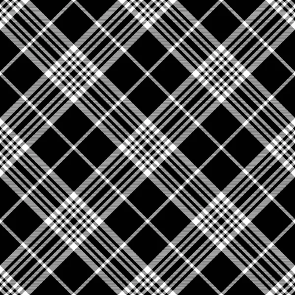 Dunkel simle nahtlose Muster schwarz weiß Tartan — Stockvektor