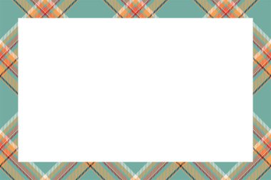 Vintage çerçeve vektörü. İskoç sınır deseni retro tarzı. Tarta