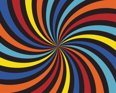 Abstract background. Pattern of color rays and ornament. Vector 