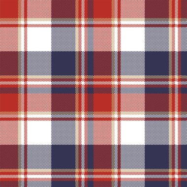 Ekose kumaşlı, dikdörtgen desenli. Vektör illüstrasyonu.