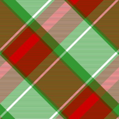 Green red plaid ireland seamless pattern. Vector illustration.
