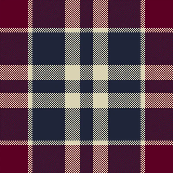 Pixel背景矢量设计 现代无缝花纹格子 正方形面料鞑靼苏格兰纺织品 美丽色彩的马德拉斯装饰品 — 图库矢量图片