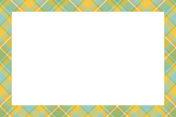 Vintage Frame Vector Scottish Border Pattern Retro Style Beauty Empty — Stock Vector