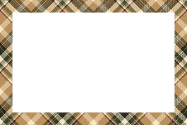 Vintage Frame Vector Scottish Border Pattern Retro Style Krása Prázdné — Stockový vektor