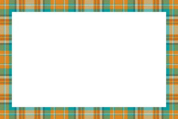 Vintage Frame Vector Scottish Border Pattern Retro Style Krása Prázdné — Stockový vektor