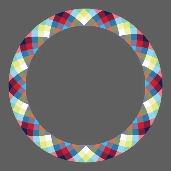 Circle Borders And Frames Vector Round Border Pattern Geometric Vintage Frame Design Scottish Tartan Plaid Fabric Texture Template For Gift Card Collage Scrapbook Or Photo Album And Portrait Stock Images Page