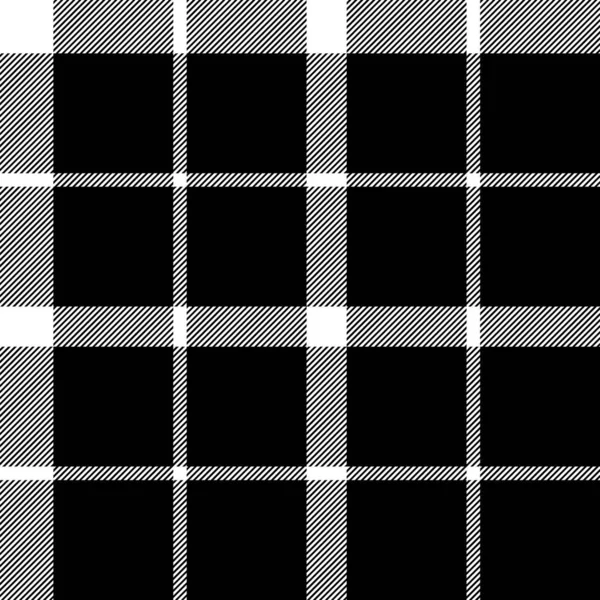 Tartan Clan Flower Scotland Black Seamless Fabric Texture Vector Illustration — 스톡 벡터