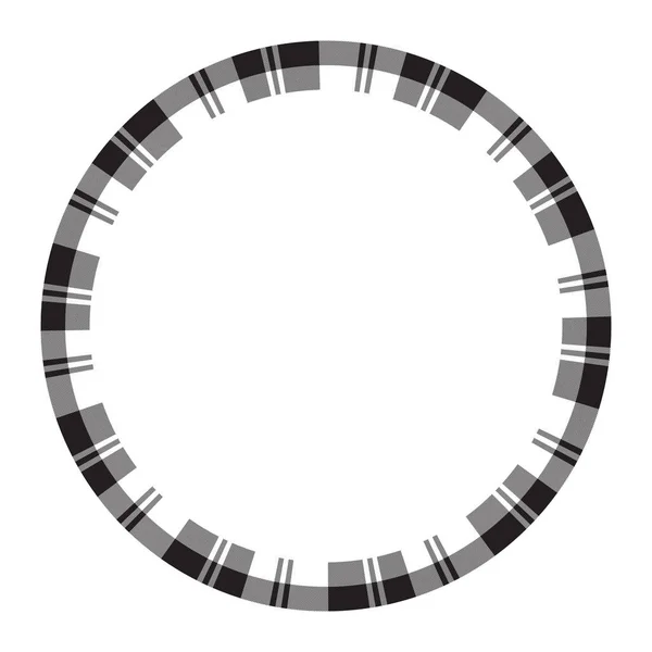 라운드 프레임 빈티지 템플릿 테두리는 격자무늬의 구조를 콜라주 공예를 스코틀랜드의 — 스톡 벡터
