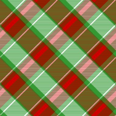 Green red plaid ireland seamless pattern. Vector illustration.