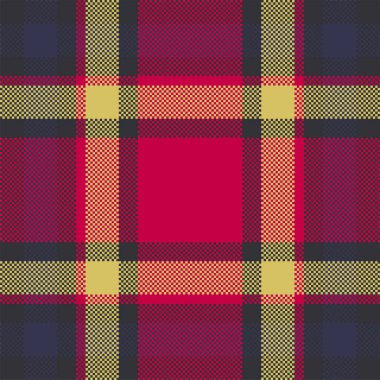 Piksel arkaplan vektör tasarımı. Modern, pürüzsüz desenli ekose. Kare kumaş. Tartan İskoç tekstili. Güzellik rengi süsleri..