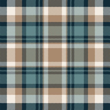 Piksel arkaplan vektör tasarımı. Modern, pürüzsüz desenli ekose. Kare kumaş. Tartan İskoç tekstili. Güzellik rengi süsleri..