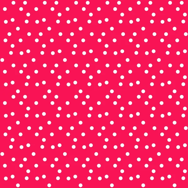 現代の赤ポルカの背景シームレスなベクトルパターン — ストックベクタ