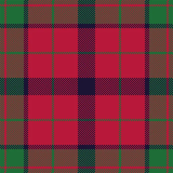 Pixel Bakgrund Vektor Design Modern Sömlös Mönsterpläd Fyrkantigt Texturtyg Tartan — Stock vektor