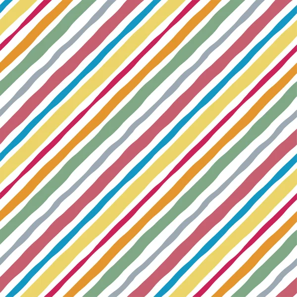 Líneas Acuarela Rayadas Color Patrón Sin Costuras Fondo Vectorial — Archivo Imágenes Vectoriales