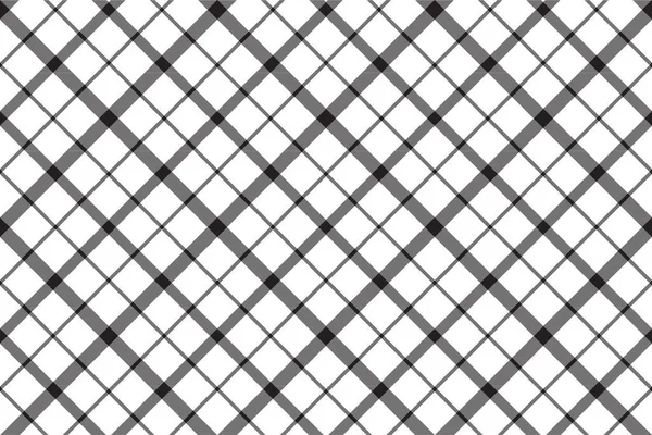 Tartan Clan Flower Scotland Black White Seamless Pattern Vector Illustration — Stock Vector