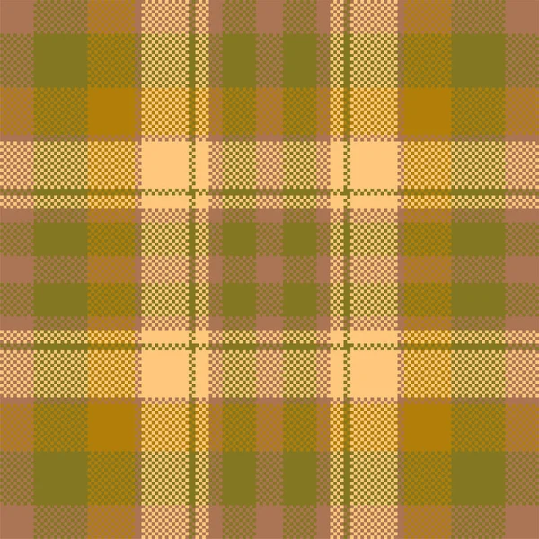 Pixel Bakgrund Vektor Design Modern Sömlös Mönsterpläd Fyrkantigt Texturtyg Tartan — Stock vektor