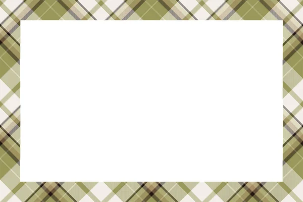 Vintage Διάνυσμα Πλαίσιο Σκωτσέζικο Στυλ Ρετρό Μοτίβο Συνόρων Ομορφιά Άδειο — Διανυσματικό Αρχείο